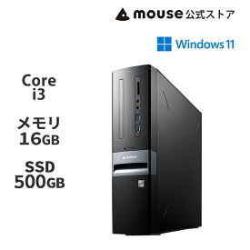 【エントリーでポイント10倍！5月27日01：59まで】mouse SH-I3U01 [ Windows 11 ] Core i3-14100 16GB メモリ 500GB SSD Wi-Fi 6E デスクトップ パソコン 新品 マウスコンピューター PC ※2024/2/5より後継機種