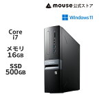 【ポイント5倍★3/29～4/1】mouse SH-I7U01 Core i7-14700 16GB メモリ 500GB M.2 SSD デスクトップ パソコン マウスコンピューター PC BTO 新品 おすすめ ※2024/2/28より後継機種