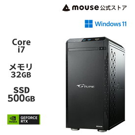 G TUNE DG-I7G60 ゲーミングPC デスクトップ パソコン Core i7 14700F 32GB メモリ 500GB SSD GeForce RTX 5060 選べる Office付き 新品 マウスコンピューター mouse PC ※2025/7/10よりRTX 5060搭載後継モデルになります
