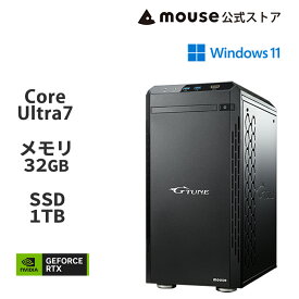 【ポイント7倍★6/14〜】【3年保証・国内生産・公式】G TUNE DG-I7G6T ゲーミングPC デスクトップ パソコン インテル Core Ultra 7 プロセッサー 265 32GB メモリ 1TB M.2 SSD RTX 5060 Ti (16GB) Office付き 新品 マウスコンピューター