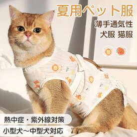 猫 術後服 袖なし 猫 傷舐め防止 脱げない 手術着 マジックテープ オス メス エリザベスカラーの代わりに 猫の服 小型犬 春夏 秋冬 おしゃれ ペット服 【S M L XL 】ペット用術後服