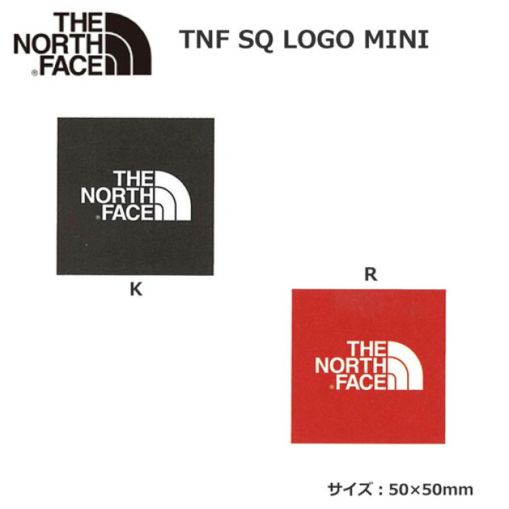 ミニ THE NORTH  出群 ザ ノースフェイス  黒 レッド 赤  ステッカー TNF スクエアロゴステッカー  FACE NN32015 ブラック  雑貨 おしゃれ