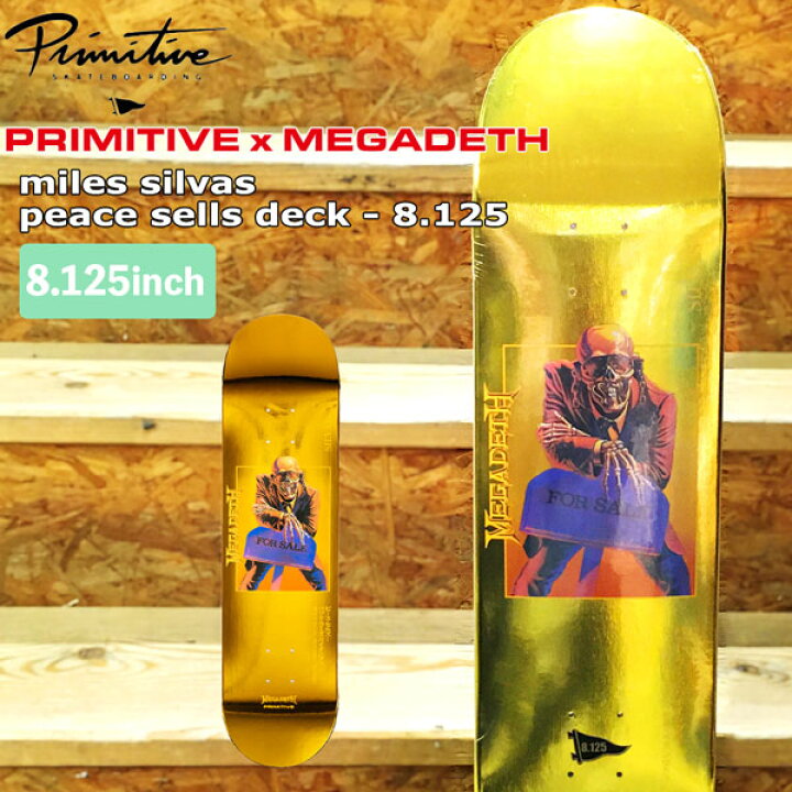8349円 速くおよび自由な PRIMITIVE MEGADETH スケートボード デッキ 8.125インチ