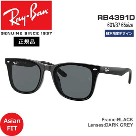 レイバン サングラス RayBan RB4391D 601/87(65サイズ) フレーム：BLACK レンズ：DARK GREY 日本限定デザイン アジアンフィット 正規品 保証書付き あす楽