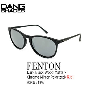 �T���O���X �ዾ DANG SHADES �_���V�F�C�Y FENTON DARK BLACK WOOD MATTE X CHROME MIRROR POLARIZED �t�F���g�� �n�C�R�X�g�p�t�H�[�}���X �Ό�