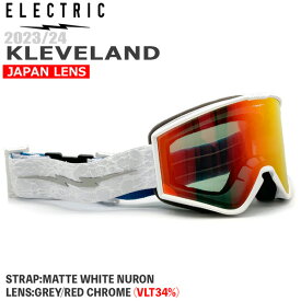 スキー スノーボード ゴーグル 23-24 ELECTRIC エレクトリック KLEVELAND M.WHITE NR クリーブランド GREY/RED CHR 23-24-GG-ELC 大型 平面