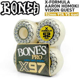 スケボー スケートボード ウィール ボーンズ BONES X-FORMULA AARON HOMOKI VISION QUEST 52mm 97A V5 4個set エックスフォーミュラー