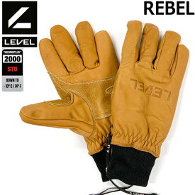 スキー スノーボード グローブ 23-24 LEVEL レベル REBEL レベル 23-24-GR-LVL 5本指 レザー フリースタイル