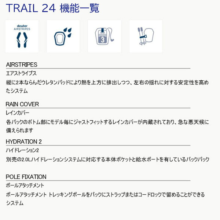 楽天市場】【値下げ】ドイター トレイル 24 DEUTER デイパック 