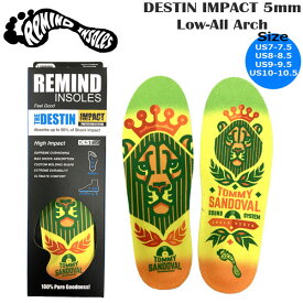 リマインドインソール REMIND INSOLES DESTIN IMPACT 5mm Low-All Arch Tommy Sandoval - Lion 自己形成矯正インソール
