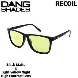サングラス DANG SHADE ダンシェイズ RECOIL BLACK MATTE X LIGHT YELLOW NIGHT HIGH CONTRAST LENS リコイル