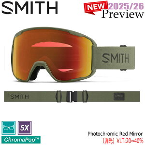 25-26 X~X vr[ t@eBMO[ SMITH PREVIEW FATIGUE GREEN CP PHOTOCHROMIC RED MIRROR - XL[ Xm[{[h S[O 25-26-GG-SMT