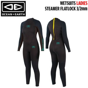 �I�[�V�����A���h�A�[�X ���f�B�[�X �E�F�b�g�X�[�c �t���X�[�c O&E WETSUITS LADIES STEAMER FLATLOCK 3/2mm �W���[�W