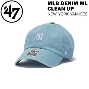 47�u�����h �L���b�v 47Brand MLB DENIM ML CLEAN UP �E�H�b�V���f�j�� �j���[���[�N�E�����L�[�X ���C�g�u���[ �X�q