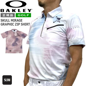 オークリー ゴルフ 半袖 ジップ シャツ OAKLEY SKULL MIRAGE GRAPHIC ZIP SHIRT ゴルフウェア