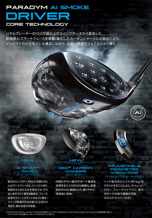 楽天市場】Callaway PARADYM Ai SMOKE MAX DRIVER キャロウェイ 