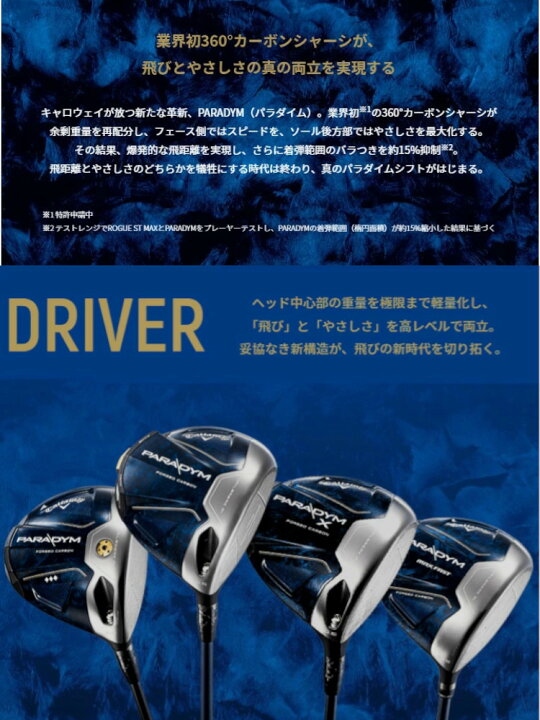楽天市場】Callaway PARADYM X DRIVER キャロウェイ パラダイム 