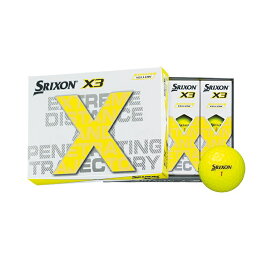 DUNLOP ダンロップ SRIXON スリクソン X3 エックススリー ゴルフボール カラー：イエロー　1ダース（12個入り）