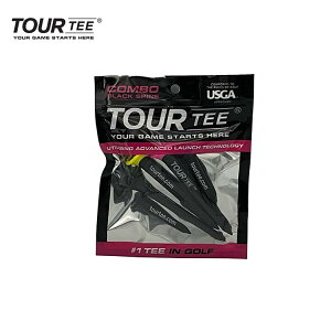 【クロネコゆうパケット対応】TOUR TEE COMBO BLACK ツアーティー コンボ ブラック USGA、R&Aルール適合 飛距離アップ ショートティー+ロングティー