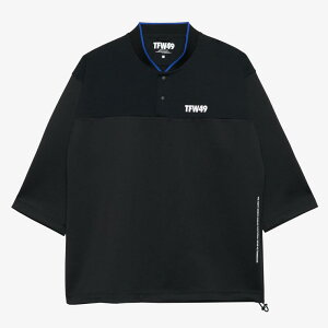 TFW49 COLLAR LESS 7SLEEVE HALF ZIP POLO T102520028 �e�B�[�G�t�_�u�����[49 �J���[���X7����n�[�t�W�b�v�|�� ������ �|���V���c ���K�i