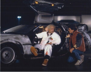バックトゥザフューチャー マイケルJフォックス クリストファーロイド Back to The Future 映画 写真 輸入品 8x10インチサイズ 約20.3x25.4cm.