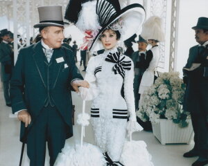 �}�C�t�F�A���f�B My Fair Lady �I�[�h���[�w�b�v�o�[�� Audrey Hepburn �f�� �ʐ^ �A���i 8x10�C���`�T�C�Y ��20.3x25.4cm.