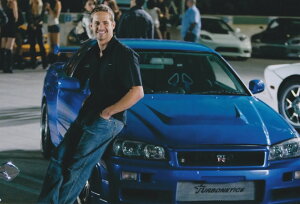 �ق�A4�T�C�Y �~�j�|�X�^�[�ʐ^ ���C���h�X�s�[�h �|�[���E�H�[�J�[ Fast and Furious, Paul Walker ��30.4x20.2cm.