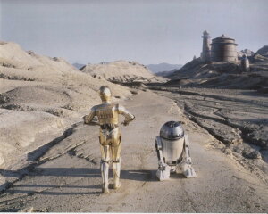 X^[EH[Y C-3POR2-D2 Star Wars C-3PO R2-D2 f ʐ^ Ai 8x10C`TCY 20.3x25.4cm.