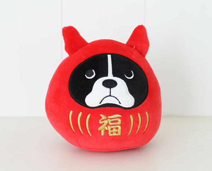 楽天市場 ダルマもちふわクッション フレンチブルドッグのブルトン フレブル プレミアム フレンチブル クッション キャラクター ぬいぐるみ 祝い ギフト プレゼント 車 縁起物 だるま 達磨 Buff Store