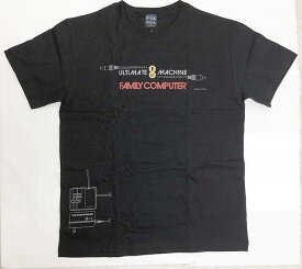 ファミコン展開図Tシャツ BLACK【THE KING OF GAMES】S・M2サイズ　任天堂　レトロ　ファミコン　お洒落　ファッション　かっこいい　カセット　ラベル　ゲーム　懐かしい オフィシャル　80年代　カットソー ゲームウォッチ　Nintendo