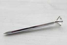 テンカラットボールペン(シルバー)【10ct Ball Pen (Silver)】ギフト　お洒落　ラグジュアリー　クリスタル　ブラス　真鍮　シルバー　ブラック　ゴールド　カッパ—　文具　筆記用具　ステーショナリー　まとめ買い　レターパック配送(370円)可能