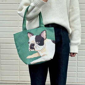 [ミニバッグ] ワンダフルピース ライフ_フレンチ・ブルドッグお弁当バッグ　お出かけバッグ　　コンパクト　フレンチブルドッグ　お手頃　買い物　散歩　ショッピング　旅行　フレブル　雑貨　かわいい　便利