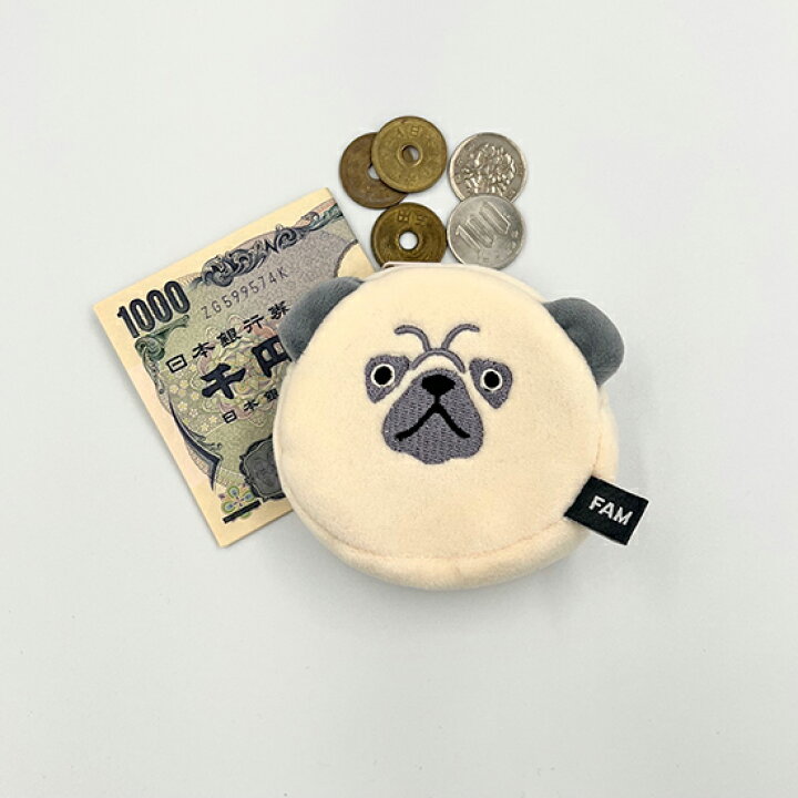 楽天市場】マスコットポーチフェイス【パグ】雑貨 コスメ かわいい 