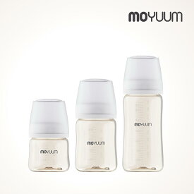 【公式】 MOYUUM [モユム] プラスチック(PPSU製)哺乳瓶 80ml・170ml・270ml 0ヶ月～ ワイドネック 丸穴 出産準備 授乳用品 吐き戻し防止 煮沸消毒対応 プレミアムプラスティック PPSU製 ベビー用品 出産祝い ギフト おしゃれ かわいい