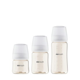 【公式】 MOYUUM [モユム] プラスチック(PPSU製)哺乳瓶 80ml・170ml・270ml 0ヶ月～ ワイドネック 丸穴 出産準備 授乳用品 吐き戻し防止 煮沸消毒対応 プレミアムプラスティック PPSU製 ベビー用品 出産祝い ギフト おしゃれ かわいい