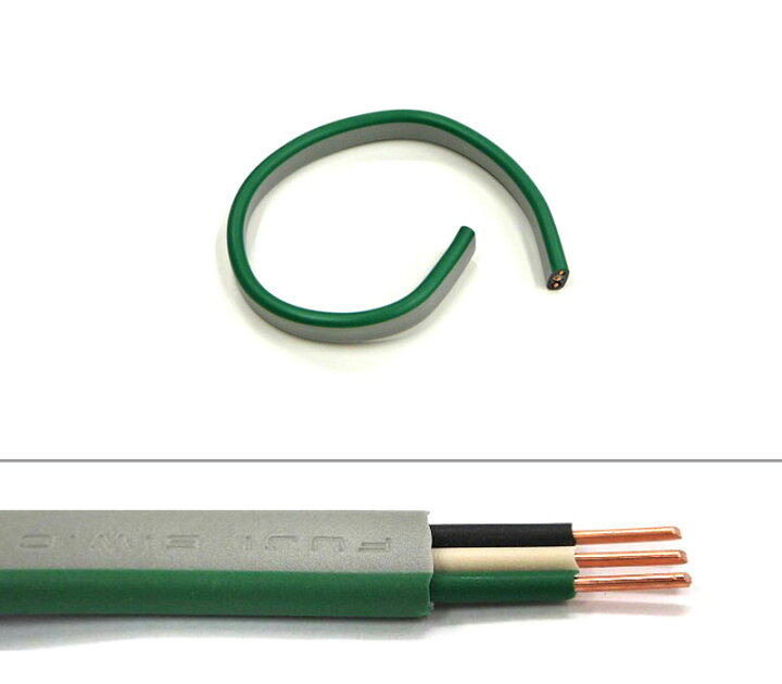 楽天市場】VVF ケーブル 2.0mm 3芯 黒・白・緑 長さ 300mm 第一種電気 