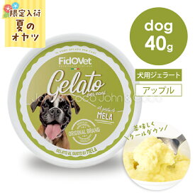 【犬用！夏のひんやりスイーツ】フィドベット DOG ジェラート アップル 40g 犬 おやつ デザート 夏バテ
