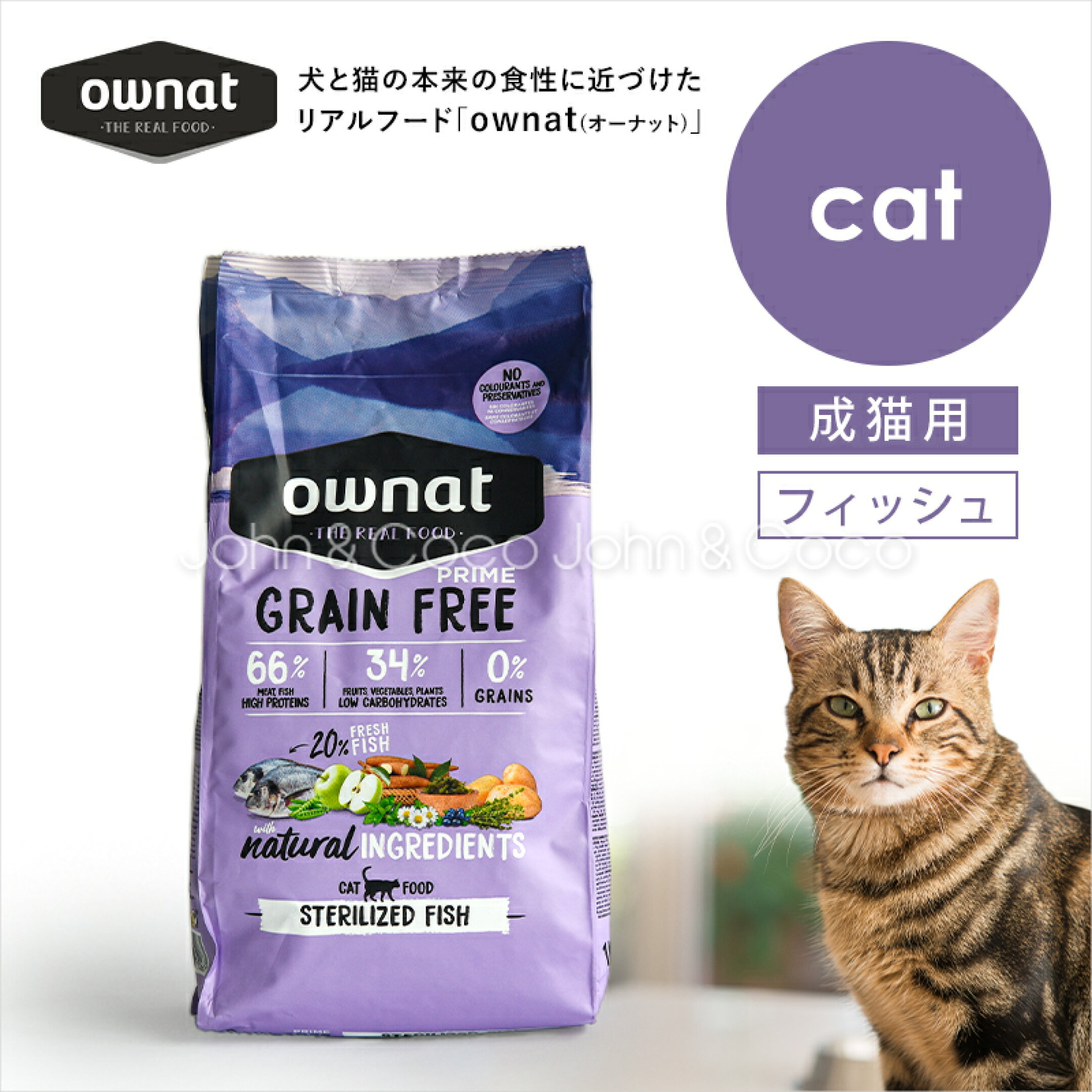 オーナット グレインフリー プライム 避妊去勢 フィッシュ