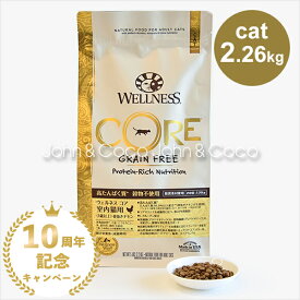 ウェルネス コア 穀物不使用 室内猫用 骨抜きチキン 2.26kg キャットフード ドライフード グレインフリー ターキー チキン
