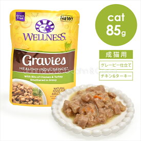 ウェルネス インダルジェンス 柔らか味わいグレービー仕立て チキン＆ターキー 85g キャットフード ウェットフード パウチ ノーグレイン 穀類不使用 クランベリー 鶏肉 七面鳥 シニア 総合栄養食
