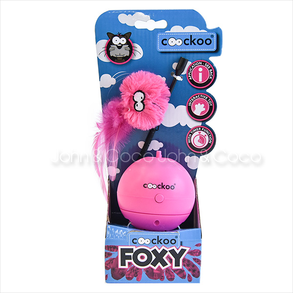 猫のための電動おもちゃ 電動キャットトイ 数量限定品 フォクシー 4年保証 ピンク Foxy