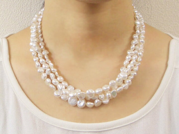 楽天市場】【全品ギフト包装】≪ ボリューム感 ≫ 全2色！淡水バロック  