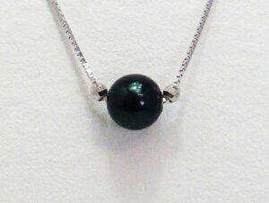 アコヤ黒真珠スルーペンダント(ミラーボール入り)   ギフト プレゼント