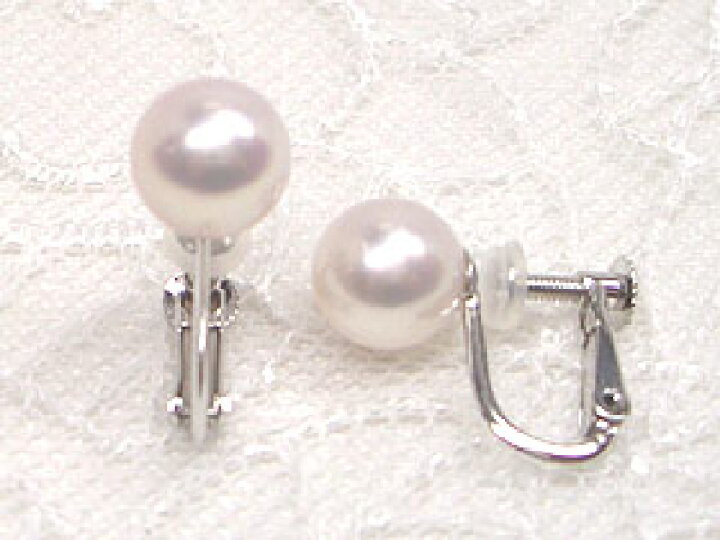 楽天市場】驚き、花珠級のテリ！！K14WGアコヤ真珠花珠落ちイヤリング  