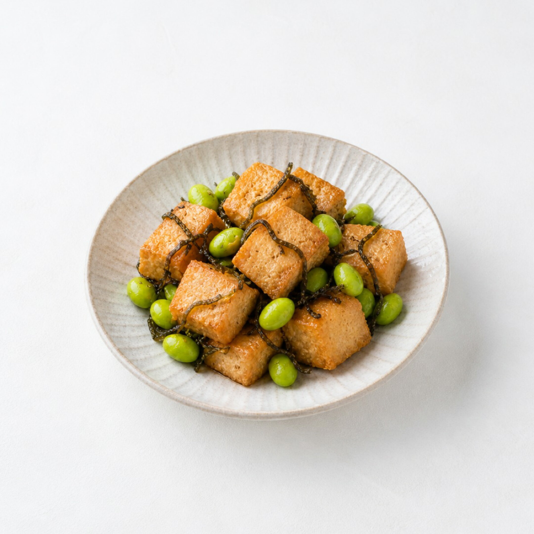 塩昆布と枝豆のカリカリ豆腐の料理写真
