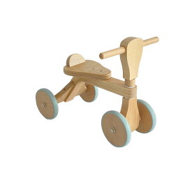 乗用玩具　木のおもちゃ　ファーストウッディバイク（ナチュラル）「HOPPL（ホップル）」 「ボーネルンド 四輪プッシュバイク」と同サイズ　木　四輪車　木製　乗り物