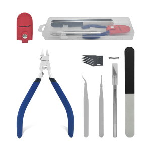 KAIHAOWIN 120mm 薄刃ニッパー プラモデル 11点工具セット 片刃ニッパー 先細ニッパー 小型ニッパー 精密ニッパー プラモニッパー DIY 手作り ガンプラ 収納ケース付き