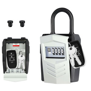 ZHEGE �L�[�{�b�N�X �Ïؔԍ� �� ���[�{�b�N�X 4���_�C������ ��e�� �Ԃ̃L�[�̕ۊ� ����h�~ ���{������� �Z��A�s���Y��ЁA�L�[�V�F�A�����O�ɓK�ȃL�[�{�b�N�X �i�O���[�j