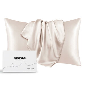 Deconovo 枕カバー 両面シルクまくらカバー ピローケース 6Aクラスシルク100%シルク 43cmx63cm ライトピンク 封筒式枕カバー ギフト 美肌 美髪 寝癖軽減 手洗える 良い通気性 四季適応 贈り物 1枚セ