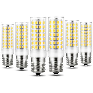 GOHDLAMP LED�d�� E17���� 60W�`���� �����F 580lm ���P�x 360°�S�����L�z�� �����Ή� �������Ή� E17 LED �d�� ���{PSE�F�؍� �ȃG�l 6���� (�����F, 6�Z�b�g)